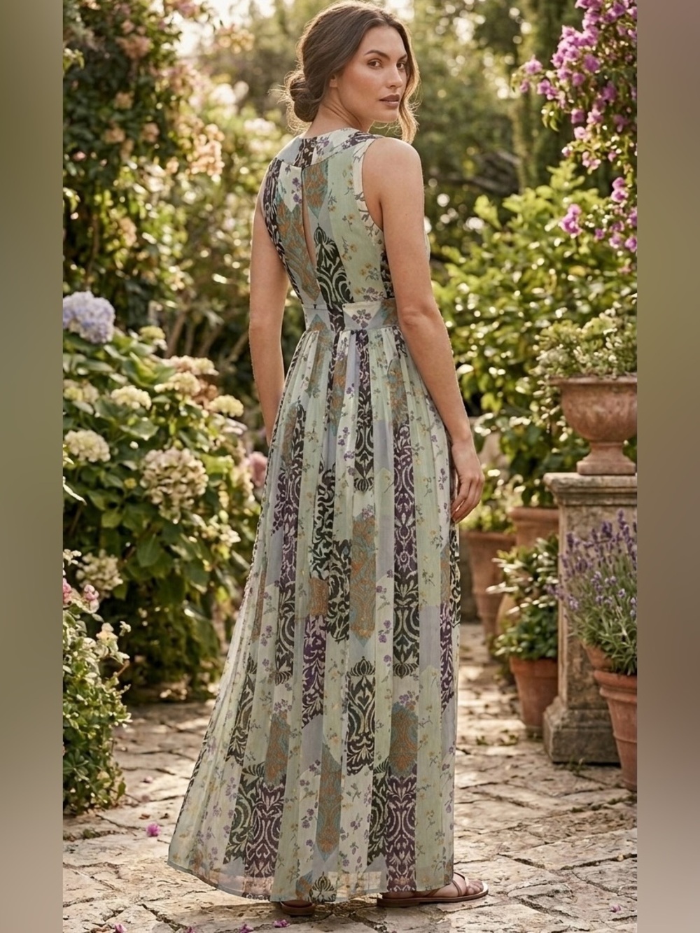 Maeve Anthropologie Patchwork Floral Maxi Dress | Size 0 | EUC - Picture 5 of 12